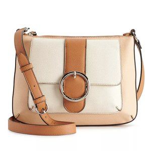 Dana Buchman Colorblocked Tan Crossbody Bag